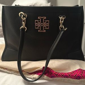 Tory Burch Bag. Only worn a few times. Black leather! Large Dust bag included!